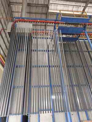 High-efficiency Pre-treatment  Flexible Control System Full-Automatic Vertical Powder Coating Line for Aluminum Profiles