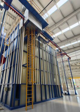 Heating Oven System Customized Capacity for Customers  Vertical Powder Coating Line for Aluminum Profiles