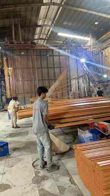 Conveying System Customized for Customers  Vertical Powder Coating Line for Aluminum Profiles