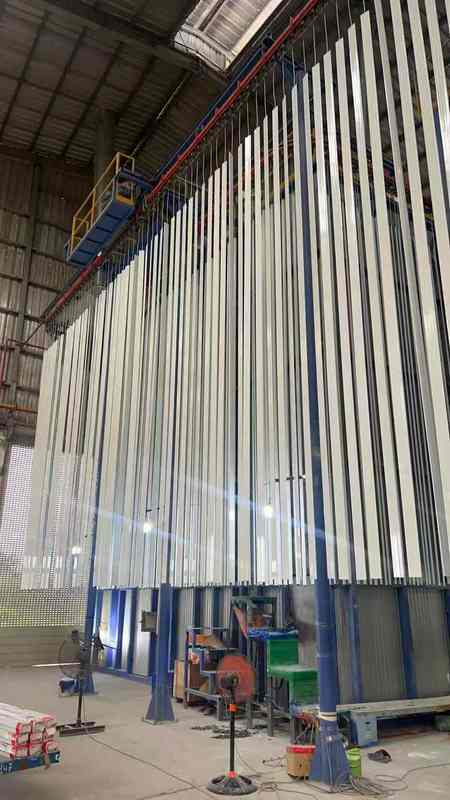 Single Booth Customized Every Month Capacity for Customers  Vertical Powder Coating Line for Aluminum Profiles