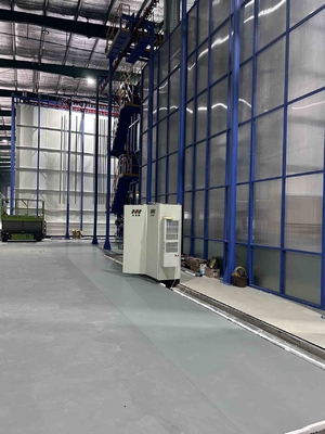 Ρωσία Σμολένσκ 380V γραμμή παραγωγής Powder Coating Προσαρμοσμένη διαστημική διαμόρφωση των προφίλ αλουμινίου